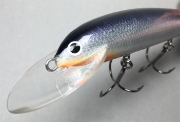 Karikko Wobbler, Länge: 18 cm, Farbe: Weissfisch Schwarz-Silber 014, schwimmend, von Suomen Uistin The Finnish Lure Company (Jarmo Rapala)